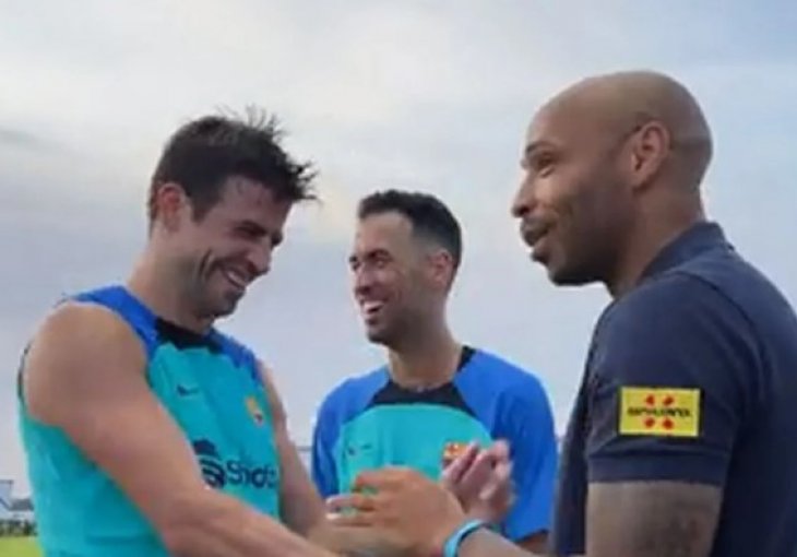 Sve je stalo na treningu Barcelone kada se na terenu pojavio Thierry Henry
