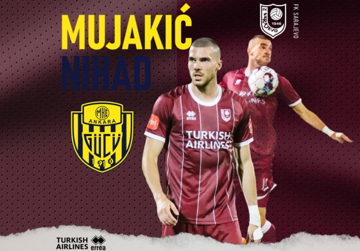 ZVANIČNO: FK Sarajevo potvrdio transfer Nihada Mujakića, Bordo tim inkasirao milion KM
