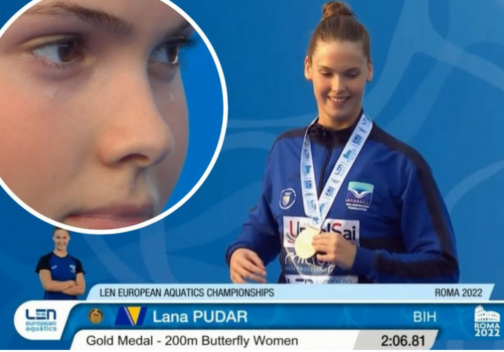 Trenutak koji tjera suze na oči: Pogledajte dodjelu medalja i intoniranje himne BiH u čast Lane Pudar(VIDEO)