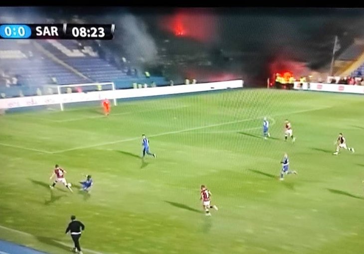 Prvo poluvrijeme na Grbavici okončano rezultatom 0:0, Sarajevo ostalo s igračem manje u nadoknadi