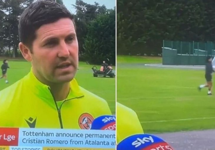Legenda se vratila Trener daje izjavu, a u pozadini trči 