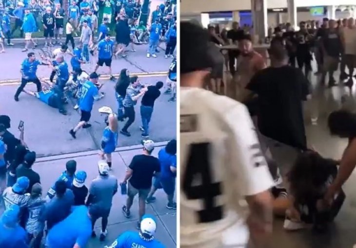 NEVIĐENI HAOS I NERED Divljačka tuča ispred stadiona, tijela na cesti, djevojka nokautirana na stanici