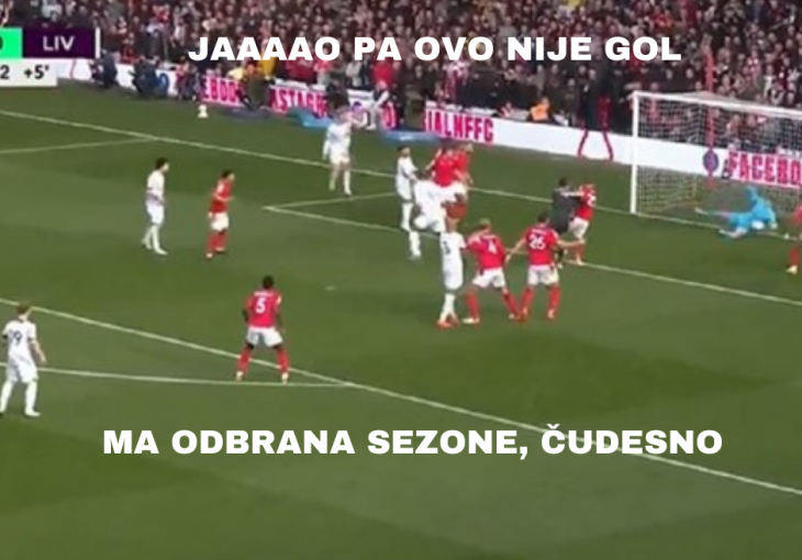 JAOOOOO PA OVO NIJE GOOOOOL! Liverpool je u 92. minuti počeo slaviti gol, a onda smo vidjeli odbranu godine