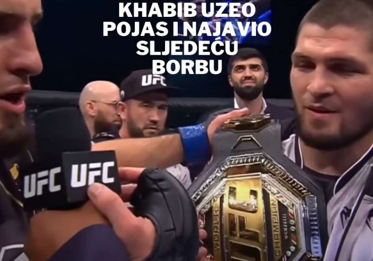 VIDEO Khabib ponosno uzeo Islamov pojas pa otkrio: 