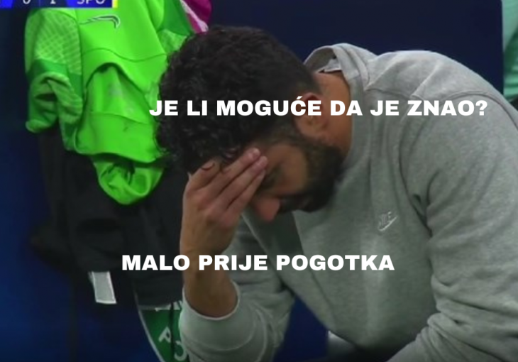JE LI MOGUĆE DA JE SVE ZNAO: Ovo je trener Sportinga nekoliko sekundi prije Perišićeve asistencije