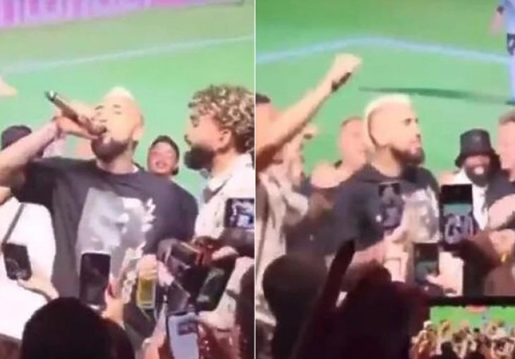 PONOVO STVARA SKANDALE Vidal uz pjesmu i s mikrofonom u rukama prozvao Real Madrid