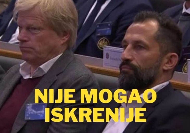 TEŠKO JE SAKRITI EMOCIJE Izrazi lica sve govore: Kahn nije mogao biti iskreniji kada su ga pitali šta misli o žrijebu