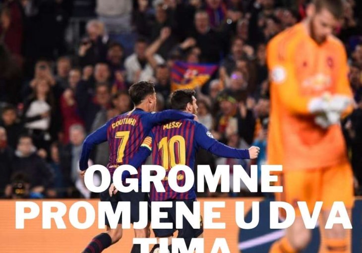 Barcelona i Manchester United se sreću ponovo nakon 2019. godine, a sastavi pokazuju najbolje kolike su se promjene desile u oba kluba