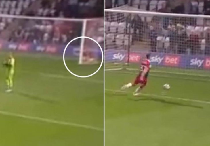 Lukavstvo na nivou! Krio se iza stative, pa iznenadio sve na stadionu - golman zbunjeno gledao! (VIDEO)