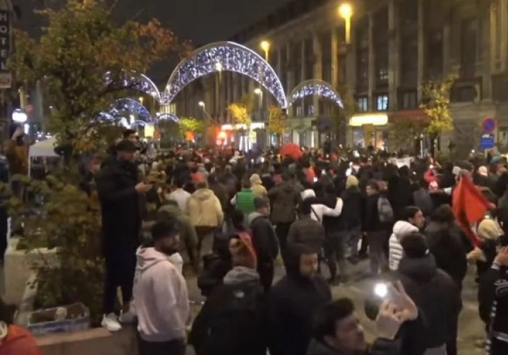 Slavlje u Briselu i pored ispadanja Belgije, bilo je i uhapšenih: Evo kako je izgledalo sve