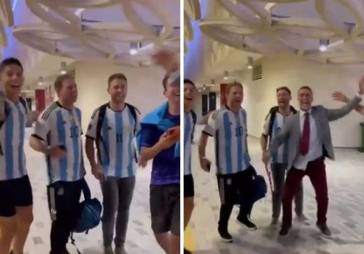 Slavili pobjedu Argentine ispred stadiona, pa se šokirali kada im je legenda utrčala u kadar