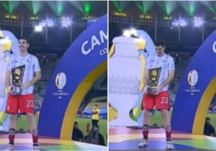 MARTINEZ JE POTEZOM U KATARU ZGROZIO JAVNOST: Pojavio se video iz prošle godine, evo kako je slavio nagradu s Kopa Amerike