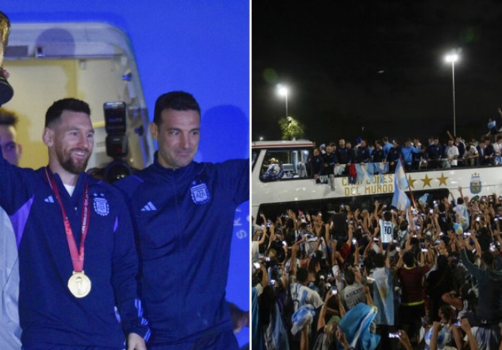 POTPUNA LUDNICA, NESTVARNE SCENE: Argentina u transu dočekala šampione, igrači umalo pali sa autobusa