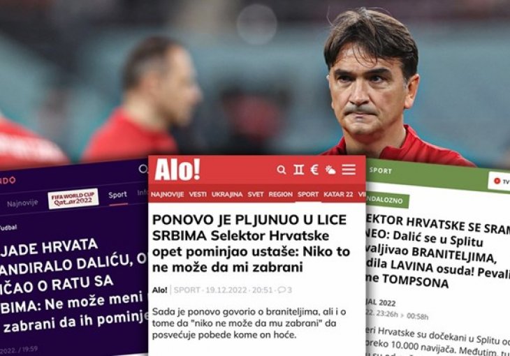 SRPSKI PORTALI BIJESNI: Dalić je opet pljunuo u lice Srbima! VELIČANJE USTAŠKOG POKRETA...