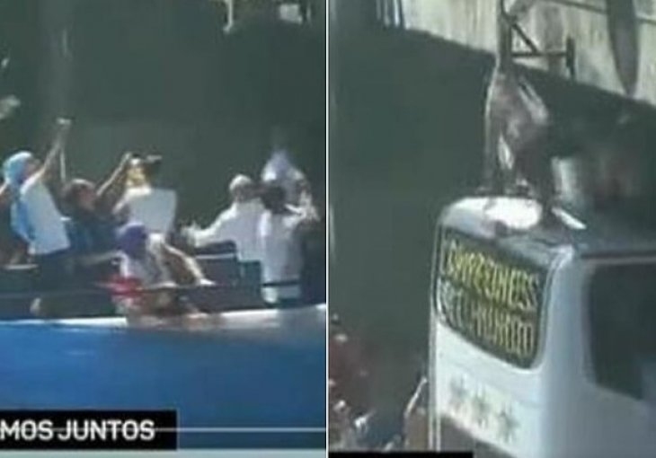 Uznemirujuće / Jedan Argentinac uspio uskočiti na autobus kod igrača, drugi doživio nesreću