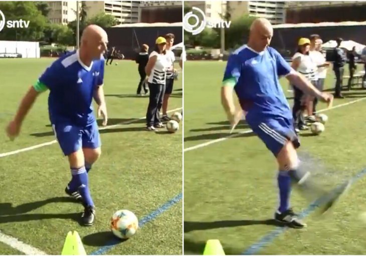 NAJMOĆNIJI ČOVJEK FUDBALA NE ZNA DA ŠUTNE LOPTU: Predsjednik FIFA se OBRUKAO ZA SVA VREMENA
