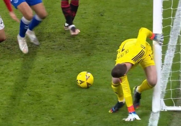 DA LI JE OVO MOGUĆE? AMATERSKI! Pogledajte kakav gol je primio De Hea, noge mu 
