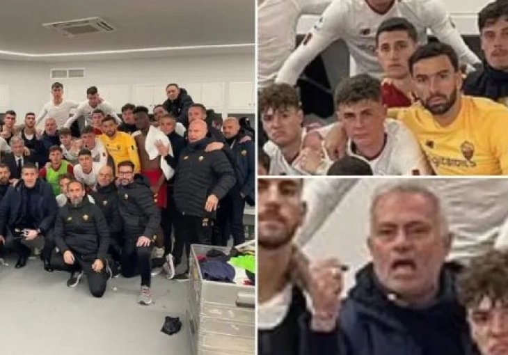 Mourinho natjerao igrače da se slikaju nakon poraza u Napulju, izrazi njihovih licima sve su rekli