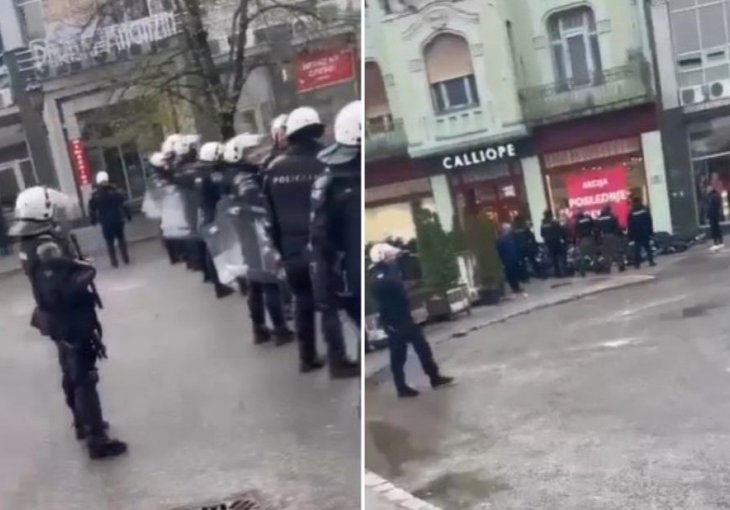 POLICIJA REDOM OBUZDAVA Žestoka tučnjava navijača Partizana i Vojvodine u centru Novog Sada