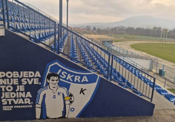 Na stadionu u Bugojnu oslikan mural legendi Iskre Mesudu Durakoviću