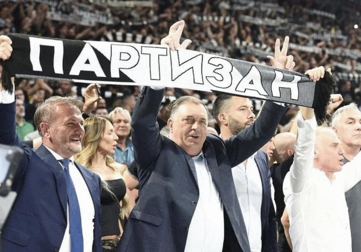 Dodik navijao svim srcem za Partizan!