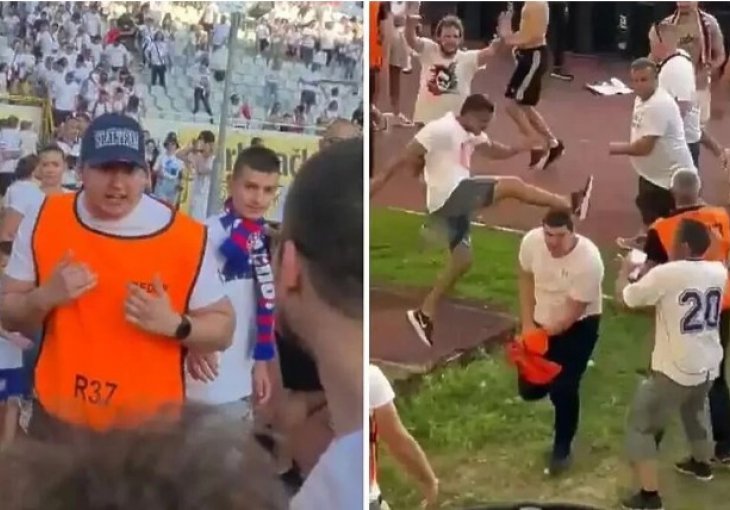 Nepošten omjer: Više navijača Hajduka napalo redara, pružio je solidan otpor VIDEO