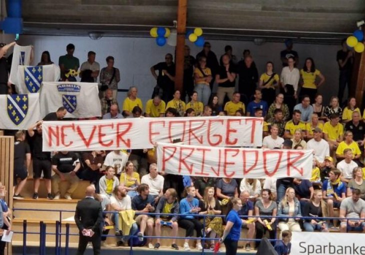 BH Fanaticosi odali počast žrtvama Prijedora na meču u Švedskoj!