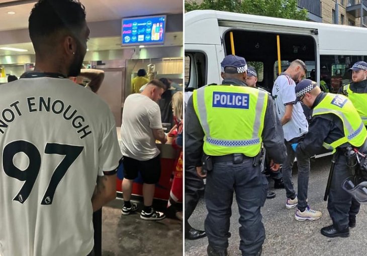 Navijač Manchester Uniteda uhapšen zbog morbidne majice u kojoj je došao na finale FA Cupa!