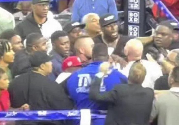 OPŠTA TUČA NA MAYWEATHEROVOM MEČU: Borio se protiv unuka šefa mafije, a onda je nastao HAOS (VIDEO)