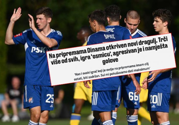NA PRIPREMAMA DINAMA OTKRIVEN NOVI DRAGULJ: Hrvatski mediji hvale bh. talenta koji je stigao u Dinamo