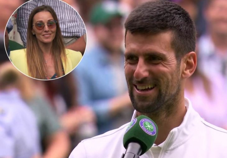 IZVINITE, GOSPOĐO... Tek kad je pobijedio Novak vidio šta je obukla Jelena!