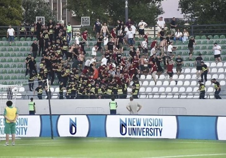 Haos na stadionu u Gruziji! Horde zla se potukle s policijom, izbačeni su s tribine!