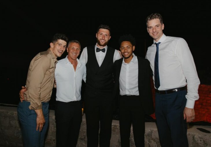 Nurkić objavio dream team sa vjenčanja: Dva reprezentativca BiH i prvak svijeta!