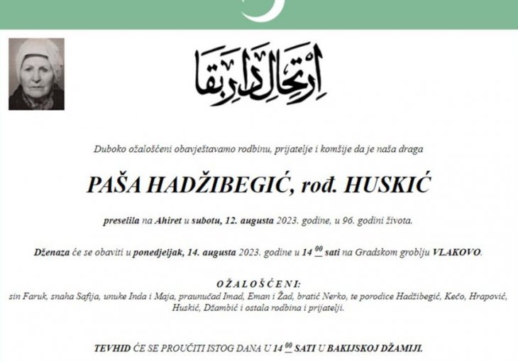 Preminula majka doskorašnjeg selektora Zmajeva Faruka Hadžibegića
