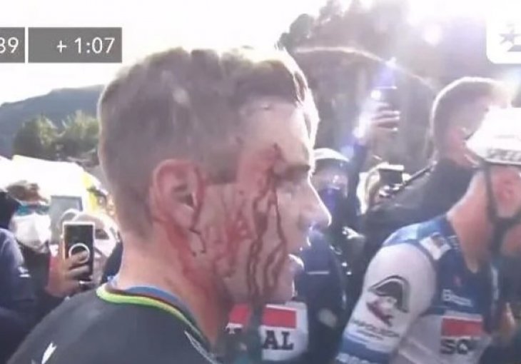 Užasne scene s utrke: Biciklista i žena iz publike se sudarili, on izvukao deblji kraj VIDEO