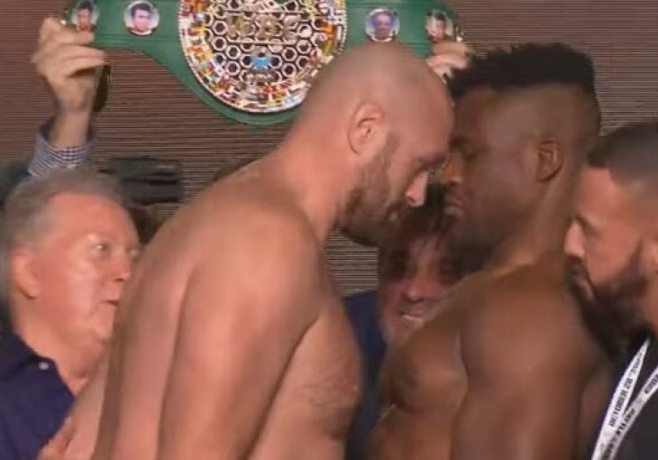 Izvagali se Fury i Ngannou, tenzija nije nedostajalo (VIDEO)