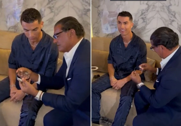 Tajkun lično došao na noge Ronaldu, otvorio je kutiju i ostavio sve u nevjerici (VIDEO)