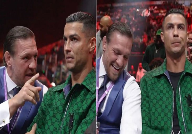 NAJRADIJE BI U ZEMLJU PROPAO: Pogledajte reakciju Ronalda nakon što mu je McGregor postavio 