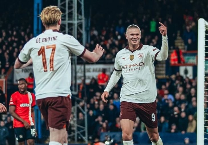 HAALAND PET GOLOVA,DE BRUYNE ČETRI ASISTENCIJE:  Jadni Luton osjetio svu Cityjevu moć