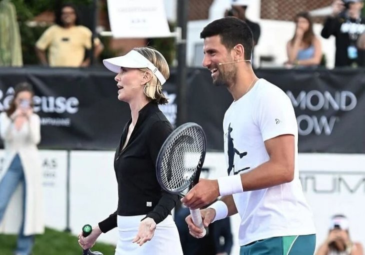 LIJEPA GESTA: Đoković igrao tenis s jednom od najljepših glumica svijeta