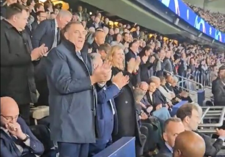 Dodik bio sinoć u Parizu: Gledao meč Lige prvaka, POGLEDAJTE SNIMAK SA TRIBINA