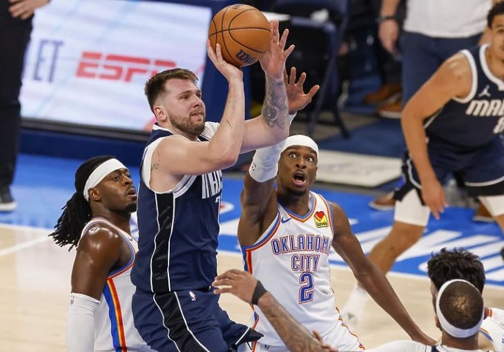 NBA PLAY-OFF:Dončića iznevjerio šut, Dallas izgubio prvu utakmicu protiv Oklahome