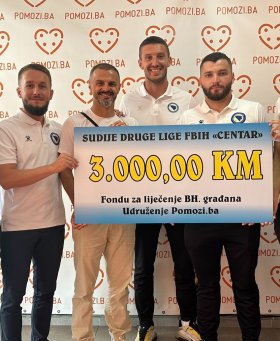Veliko srce bh. fudbalskih sudija: Donirali novac za liječenje građana BiH