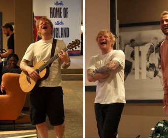MOTIVACIJA PRED ČETVRTFINALE: Ed Sheeran nastupio u kampu engleske reprezentacije