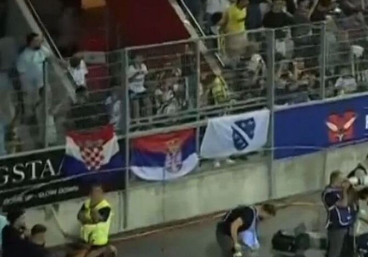 SCENA OBIŠLA REGION: Na utakmici Fenera okačene zastave Republike BiH, Srbije i Hrvatske