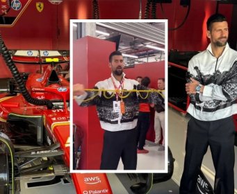 Đoković iznenadio fanove Formule 1 posjetom garaži Ferrarija i opuštenim treningom(VIDEO)