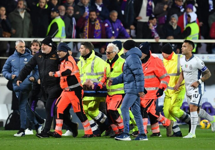 Utakmica Fiorentina – Inter prekinuta zbog kolapsa Edoarda Bovea, igrači u suzama