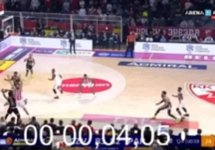 ISPLIVAO DOKAZ: Partizan OŠTEĆEN u posljednjem minutu, NIJE prošlo pet sekundi (VIDEO)