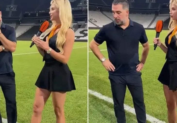 Slavni nogometaš razgovarao s prekrasnom novinarkom pa postao hit zbog onoga što je radio (VIDEO)