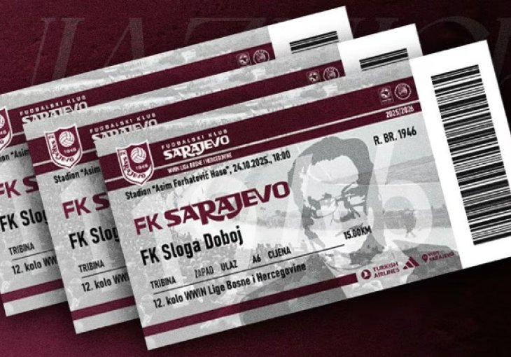 FK Sarajevo na još jedan način odao počast Halidu Bešliću, u prodaji ulaznice s njegovim likom